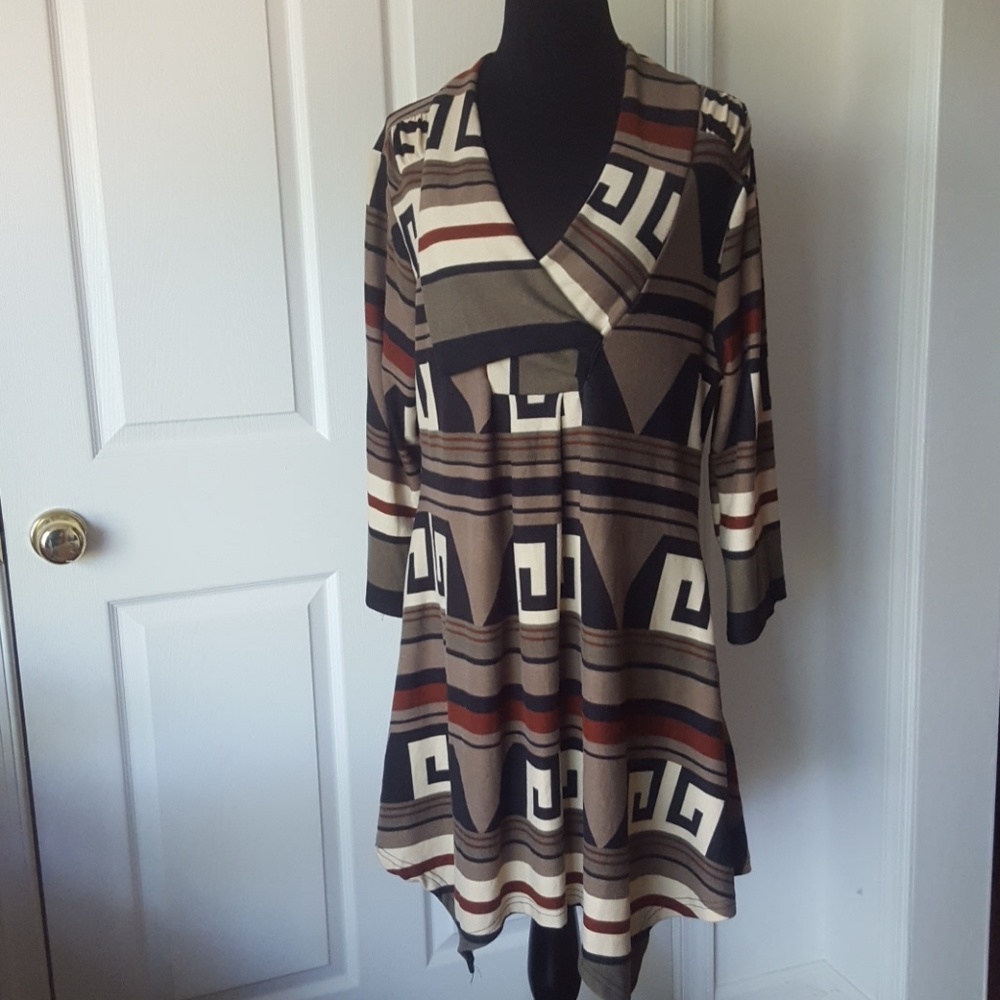 Longsleeve Geometric dress